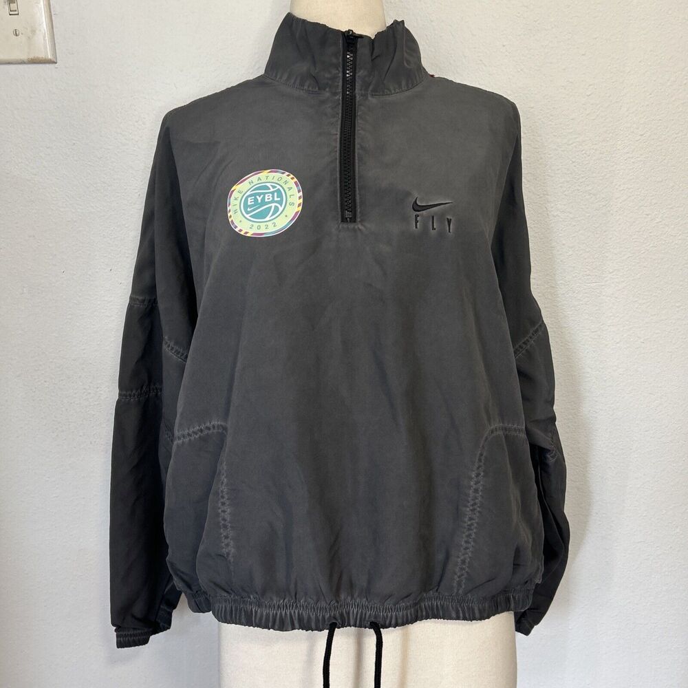 Nike EYBL Jacket Womenβs XL Basketball Cropped Gray 2022β Rare